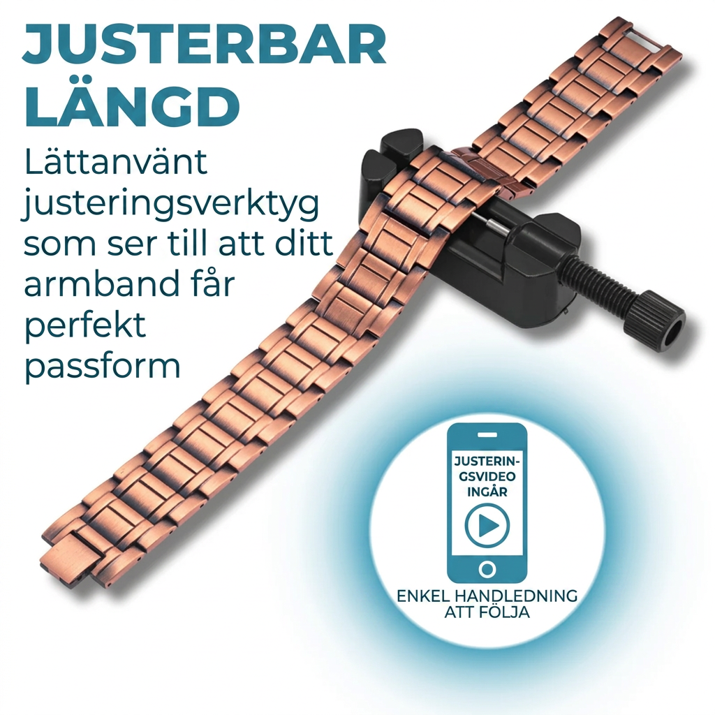 Koppar Magnetarmband för Herr TRIPPEL Kraftfull