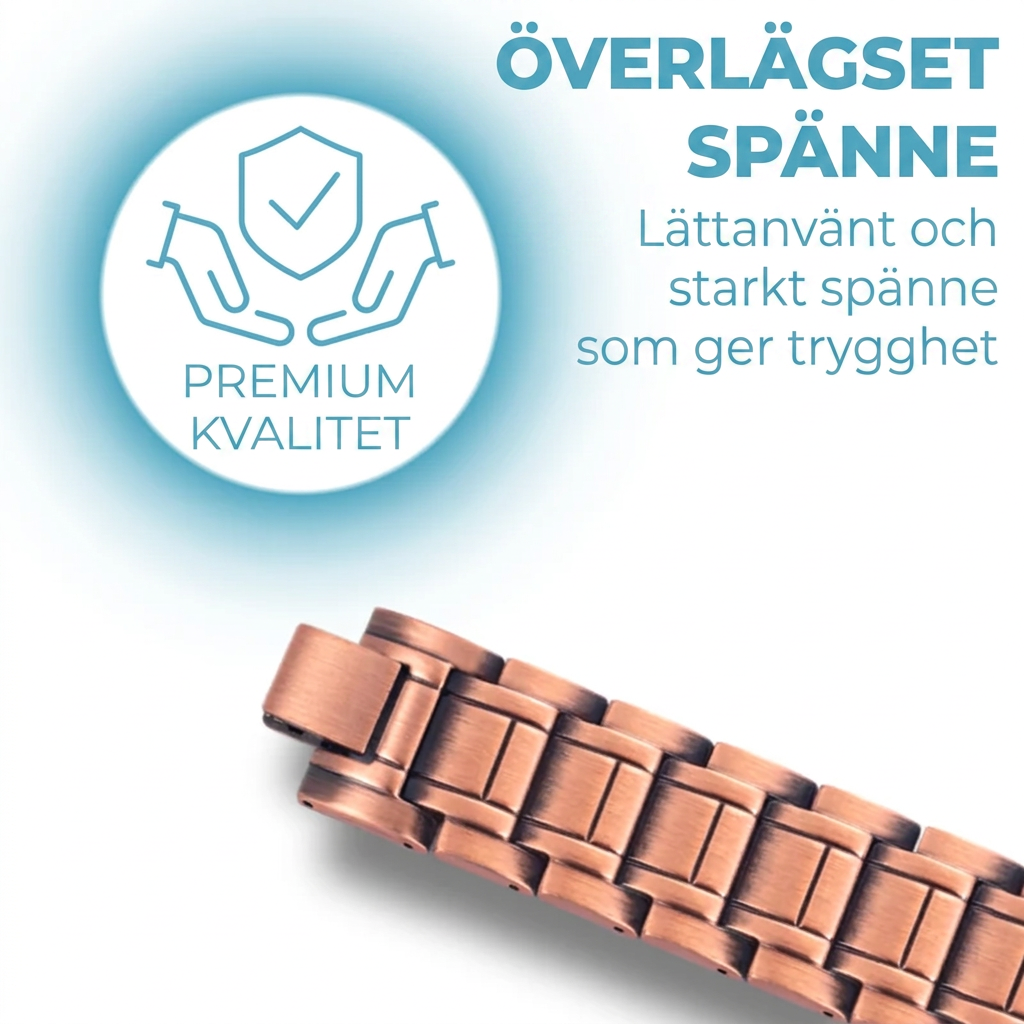 Koppar Magnetarmband för Herr TRIPPEL Kraftfull