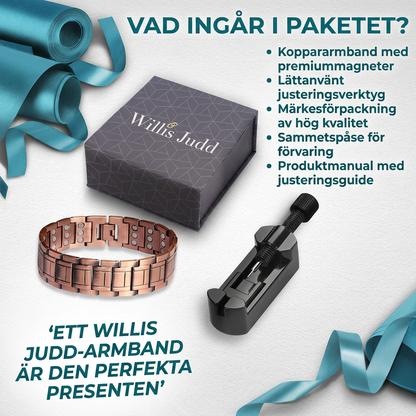 Koppar Magnetarmband för Herr TRIPPEL Kraftfull