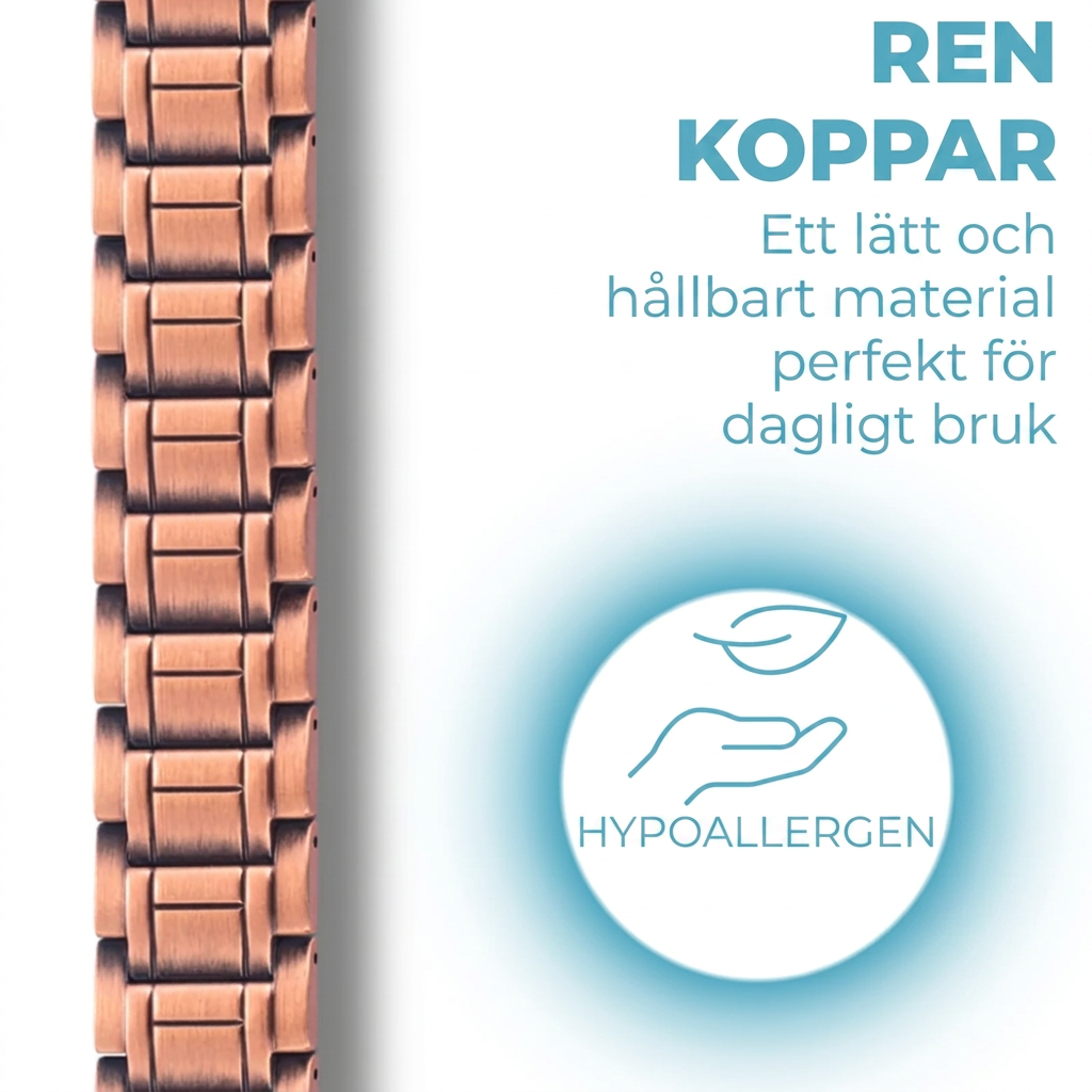 Koppar Magnetarmband för Herr TRIPPEL Kraftfull