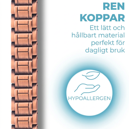 Koppar Magnetarmband för Herr TRIPPEL Kraftfull
